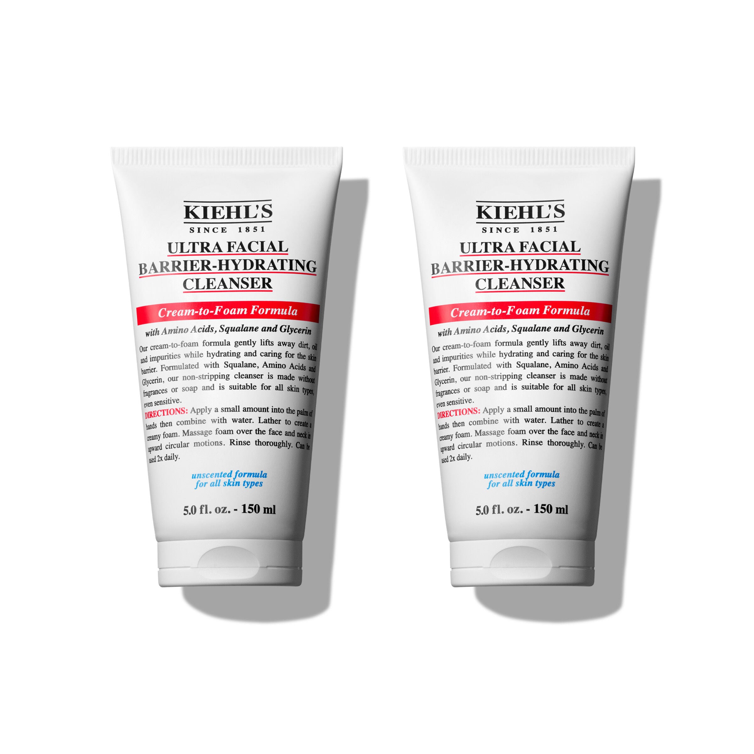 Kiehls Ultra Facial Barrier-Hydrating Cleanser 150ml Duo Kiehls Gentle Daily Cleanser 58$
